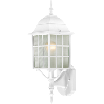 Nuvo Lighting 60/4901  Adams - 1 Light - 18" Outdoor Wall with Frosted Glass in White Finish